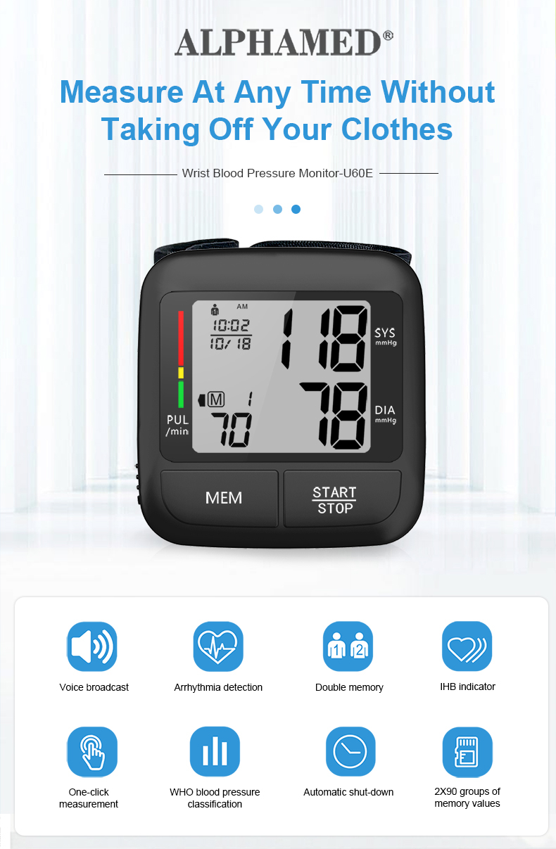 urion-wrist blood pressure monitor-u60e